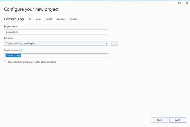 New file scope feature in .NET 7 